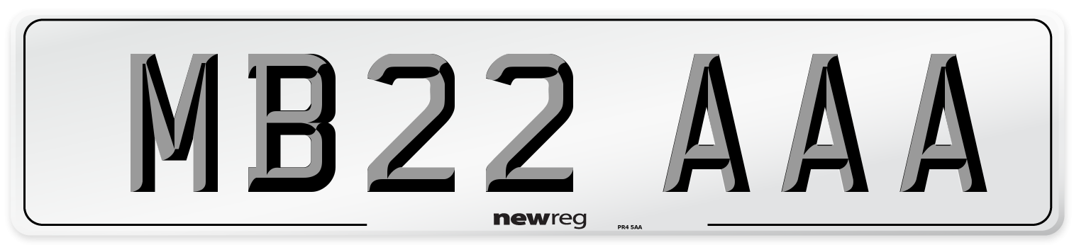 MB22 AAA Number Plate from New Reg